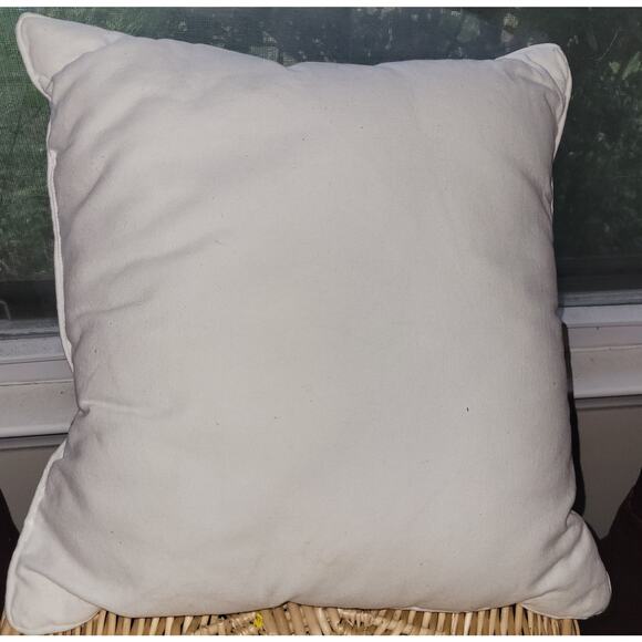 Throw Pillow Pineapple Off White Outside/Inside Decorative Approx 18x18" - Picture 7 of 8